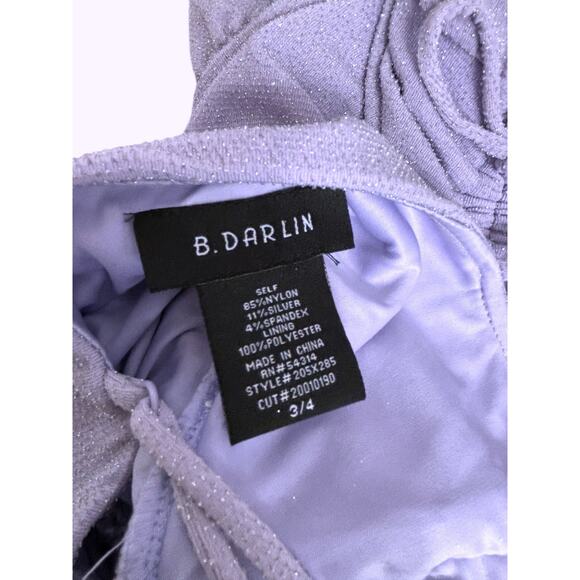 Purple Glitter y2k Babydoll HoCo Dress Size 4 Small Ruching Ruffles Coquette - Picture 8 of 10